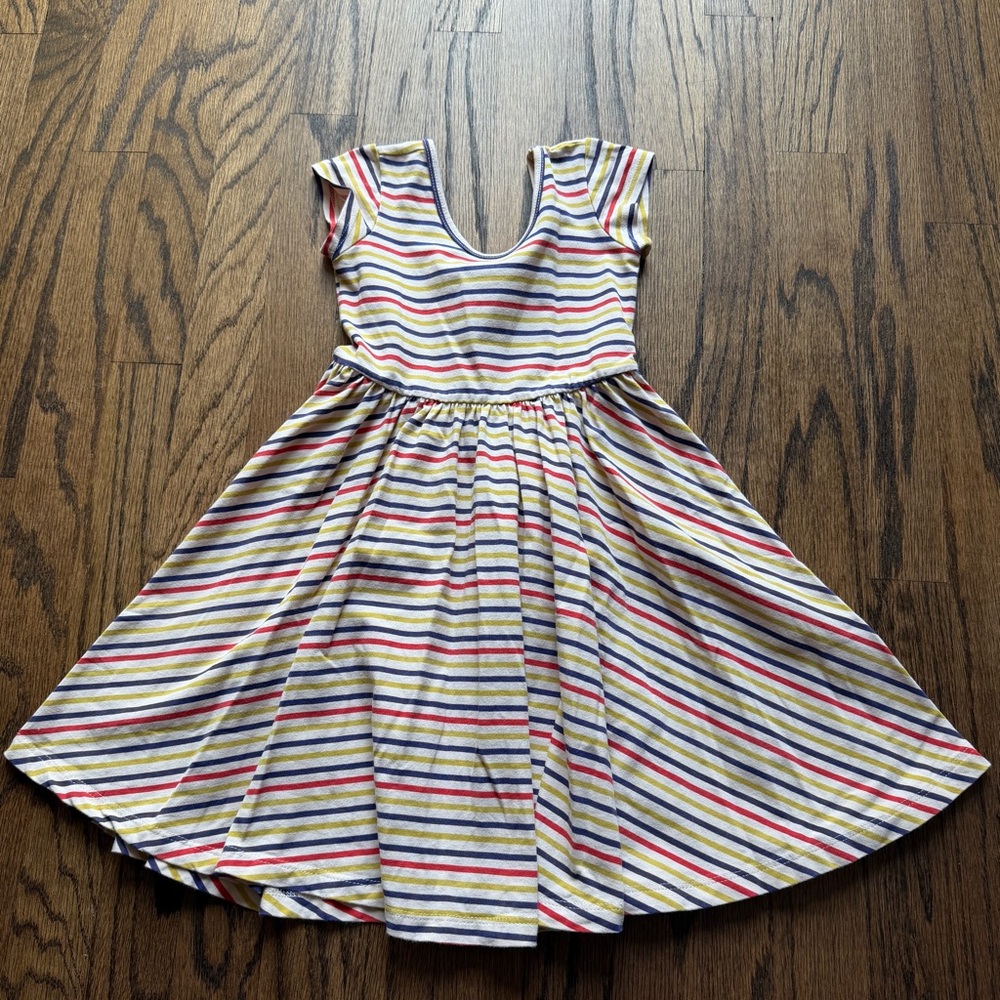 Colorful Striped Kids Dress